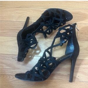 Kendall and Kylie Genuine Suede Leather Gladiator Stiletto Heels